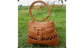 handbag rattan hand woven ata grass balinese natural design